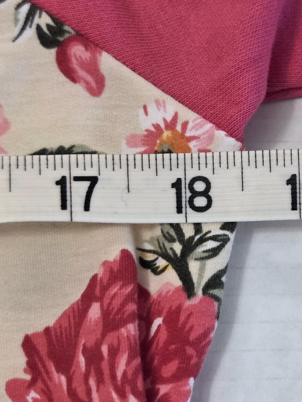 NWT Vanilla Bay Floral Asymmetrical Zip Hoodie Pink Cream Raglan Sweatshirt S - Picture 13 of 16